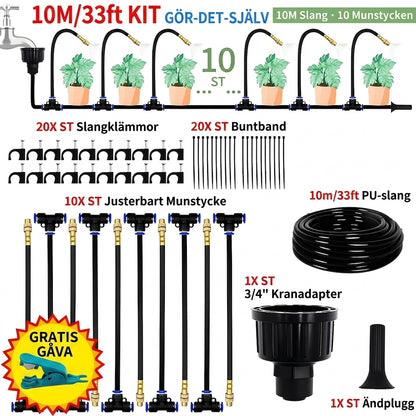 Ridner™ Bevattningspaketet Kit + Slanger & Ventiler